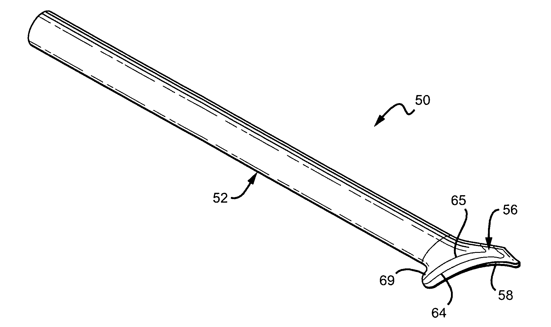 Flanged graft with trim lines