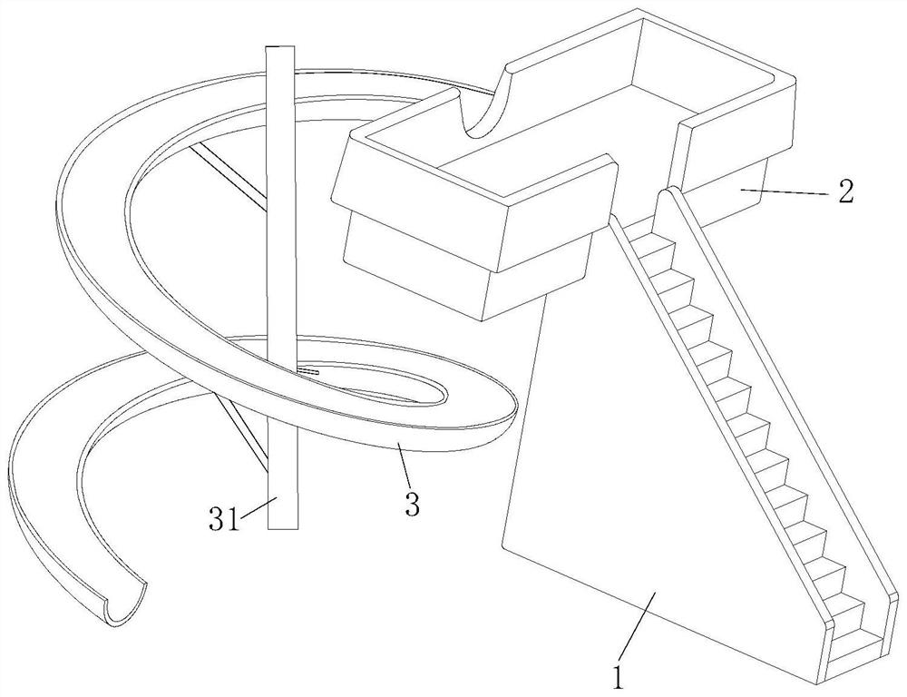 Multi-layer children's spiral slide and its processing technology