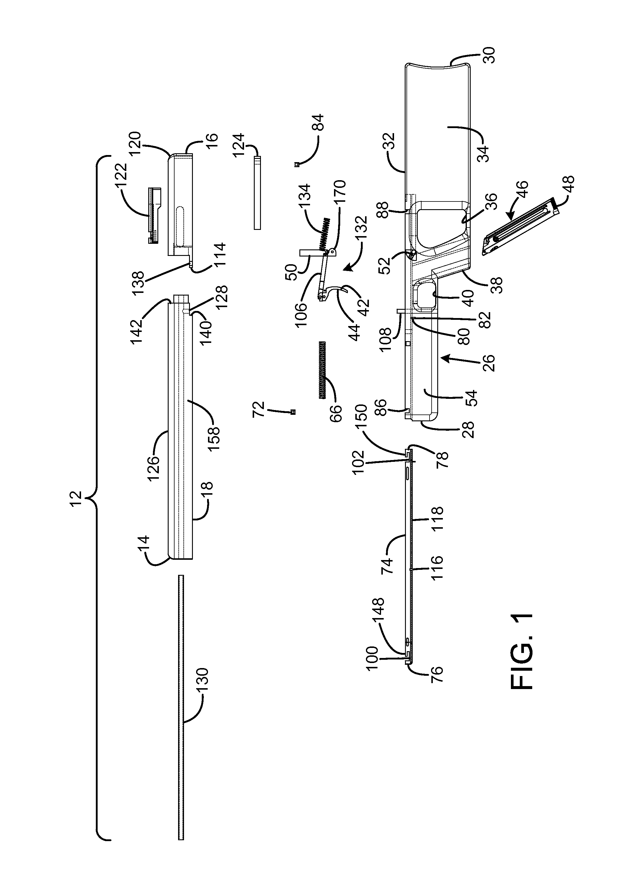 Folding firearm