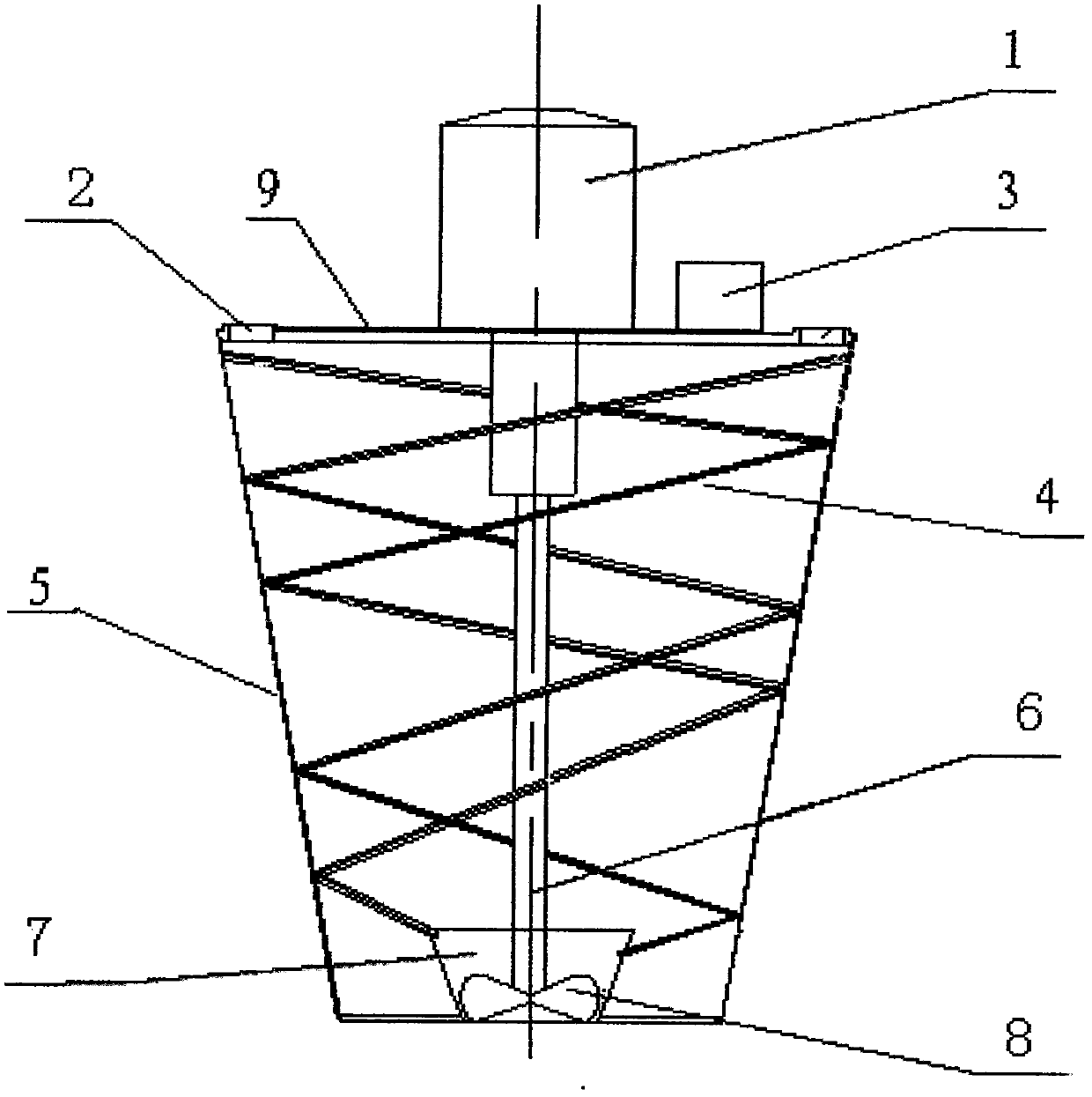 Mixed feeding device for extrusion and dehumidification of wood and plastics