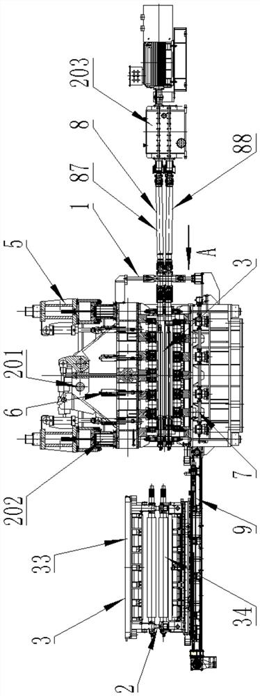 Efficient roll changing system of wide and thick plate straightener