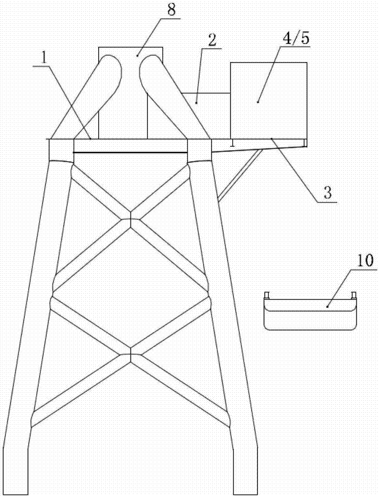 Improved structure of foundation platform of offshore wind turbine jacket