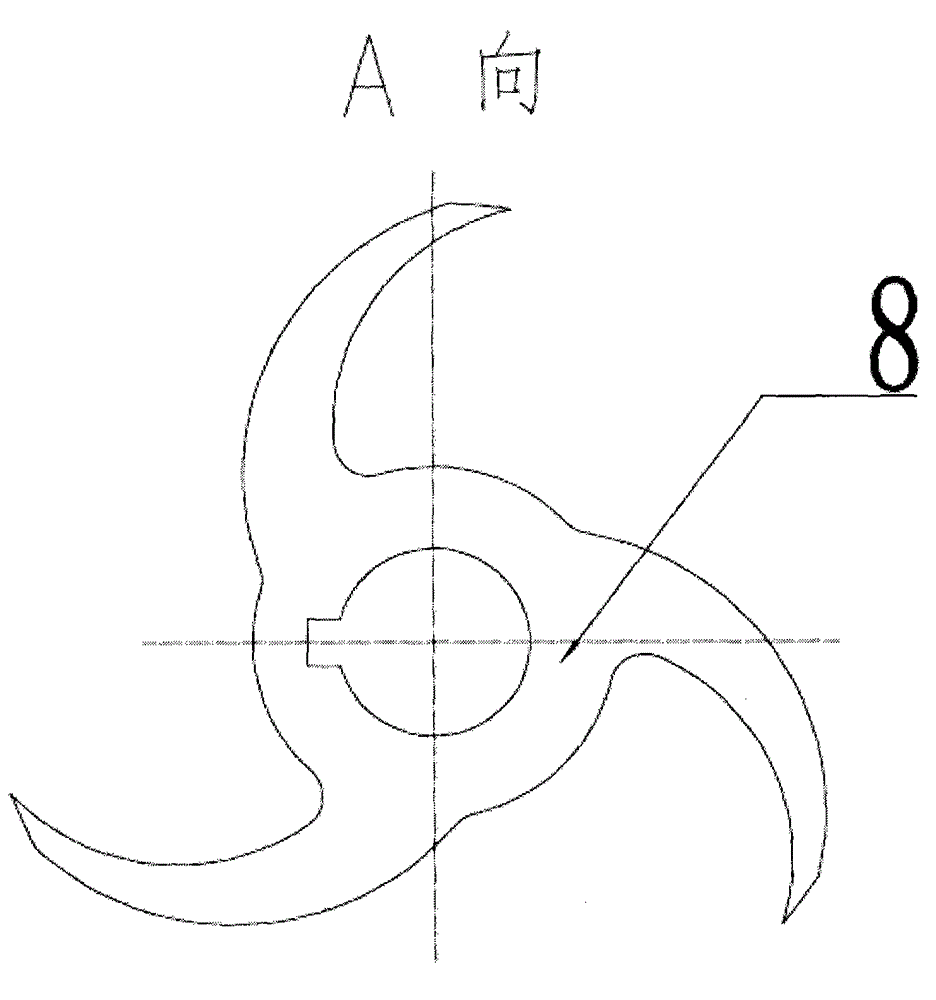 Novel sewage pump cutting device