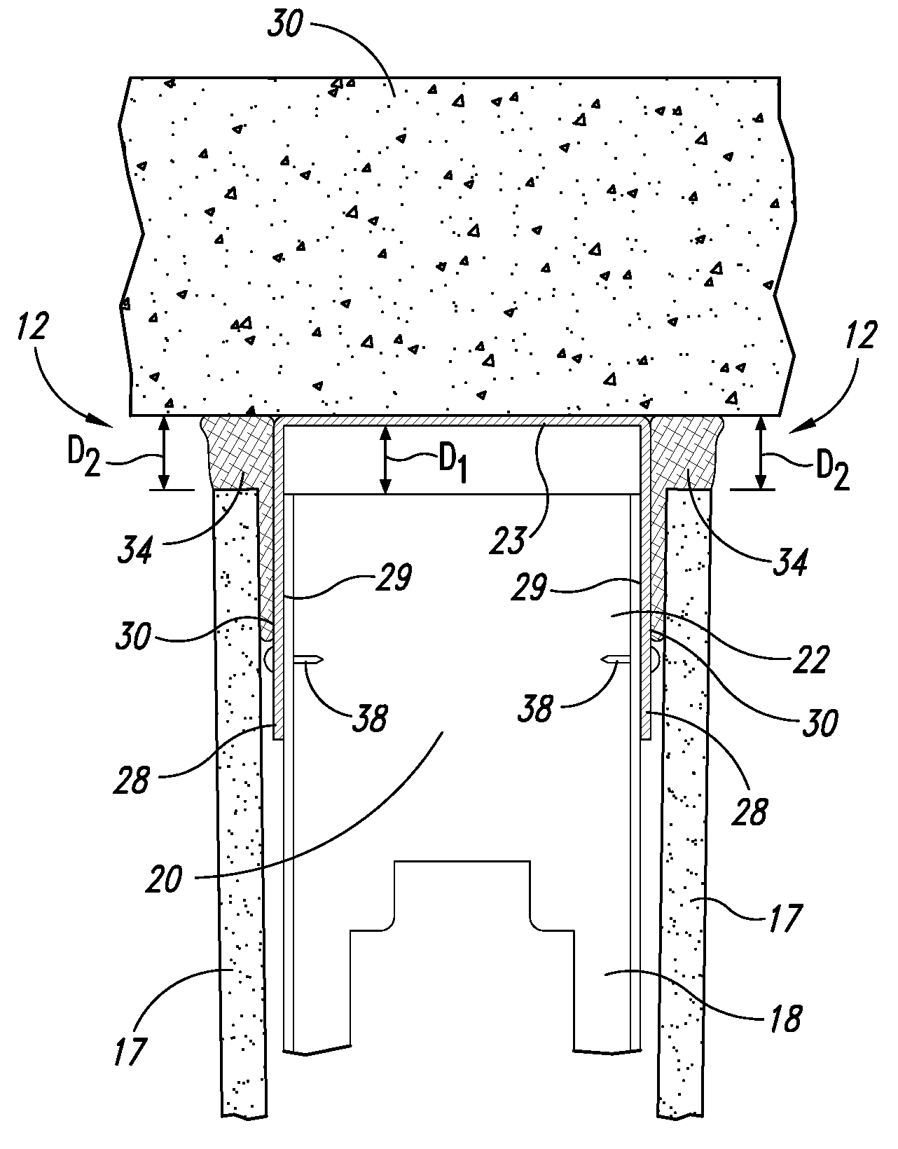 Head-of-wall fireblock systems and related wall assemblies