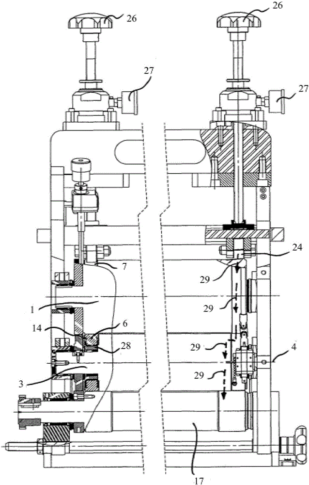 Device for rotation punching