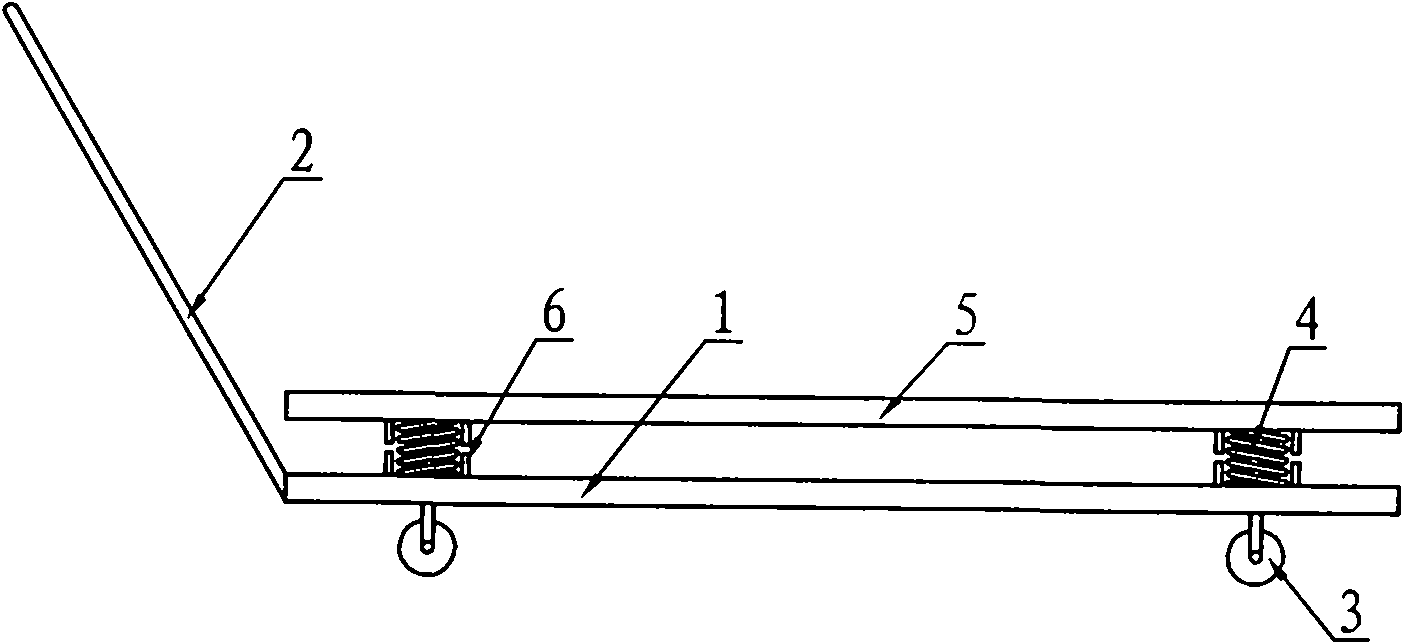 Damping silicon wafer process shifting trolley