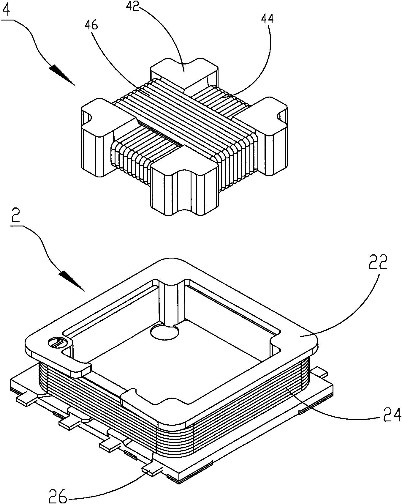 Three-dimensional low-frequency antenna coil