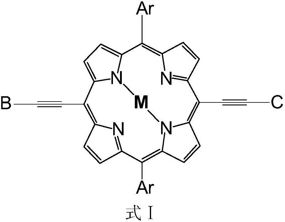 Asymmetric porphyrin organic micromolecule photovoltaic material as well as preparation method and application thereof