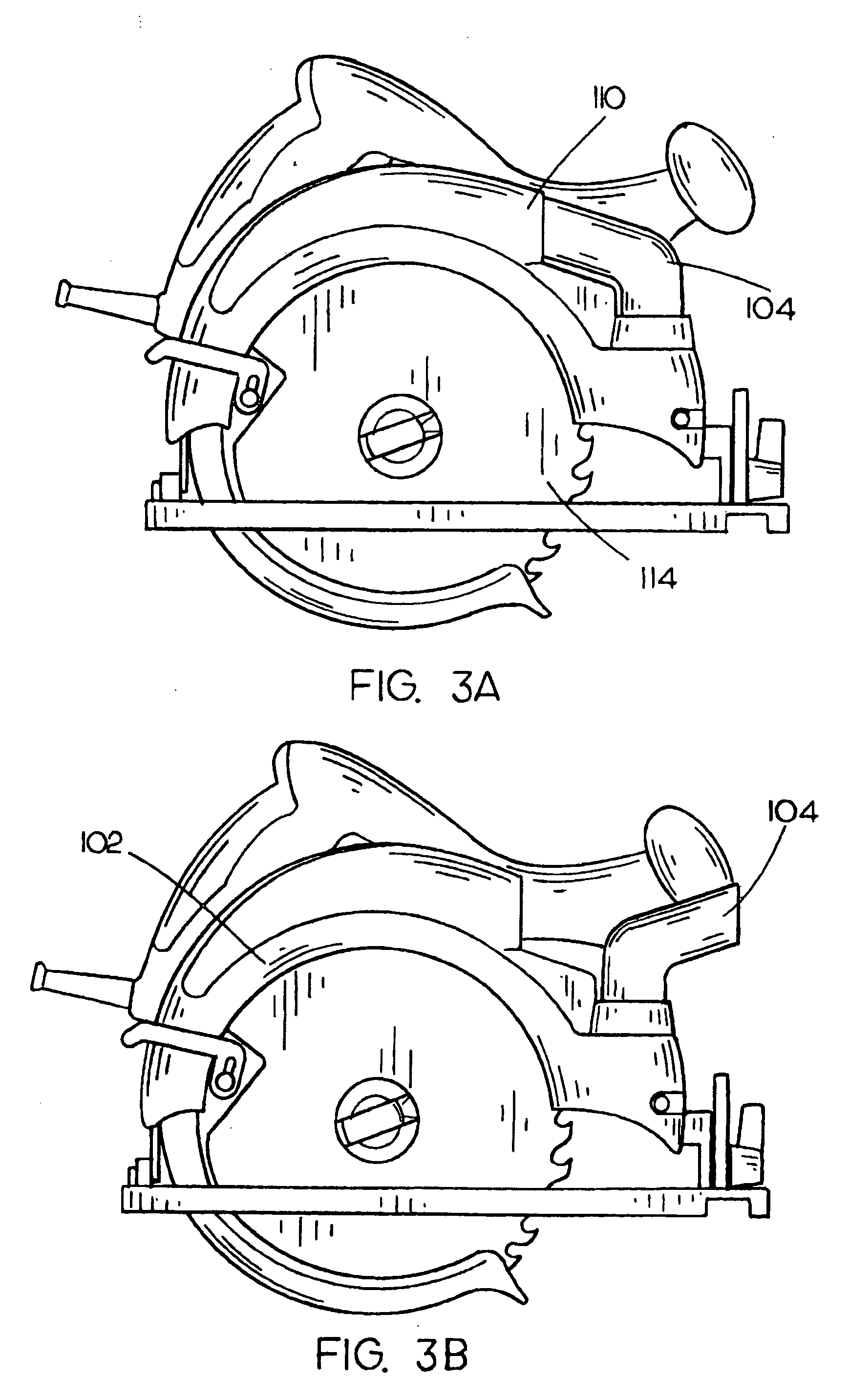 Variable dust chute for circular saws