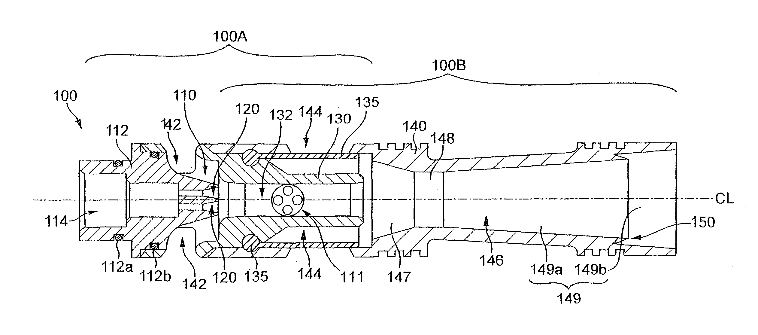 Multi-Stage Vacuum Ejector With Molded Nozzle Having Integral Valve Elements