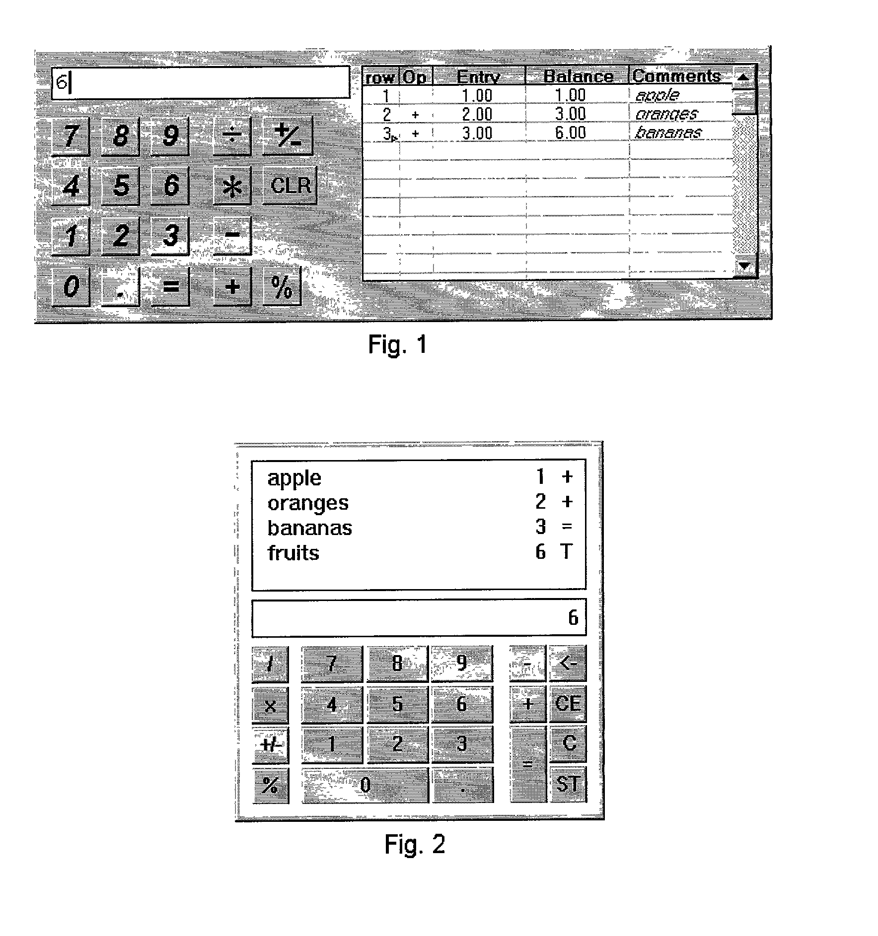 System and method for calculation using spreadsheet lines and vertical calculations in a single document