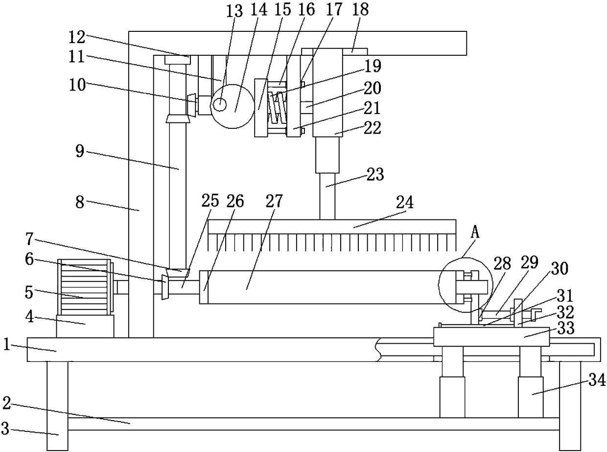 Novel textile cloth winding device for textile