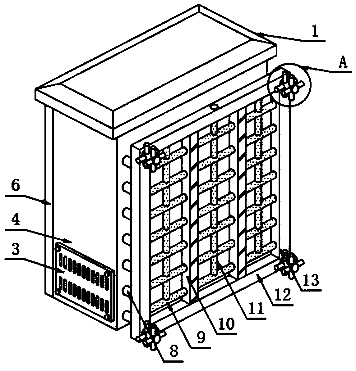 Energy-saving outdoor distribution box based on electrical equipment