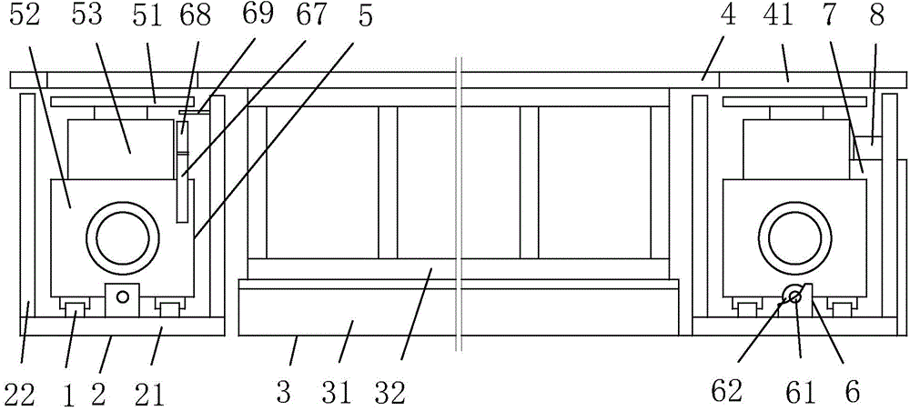 Shearing machine receiving device