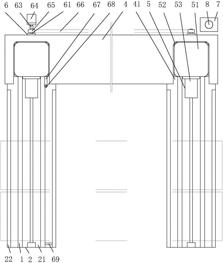 Shearing machine receiving device