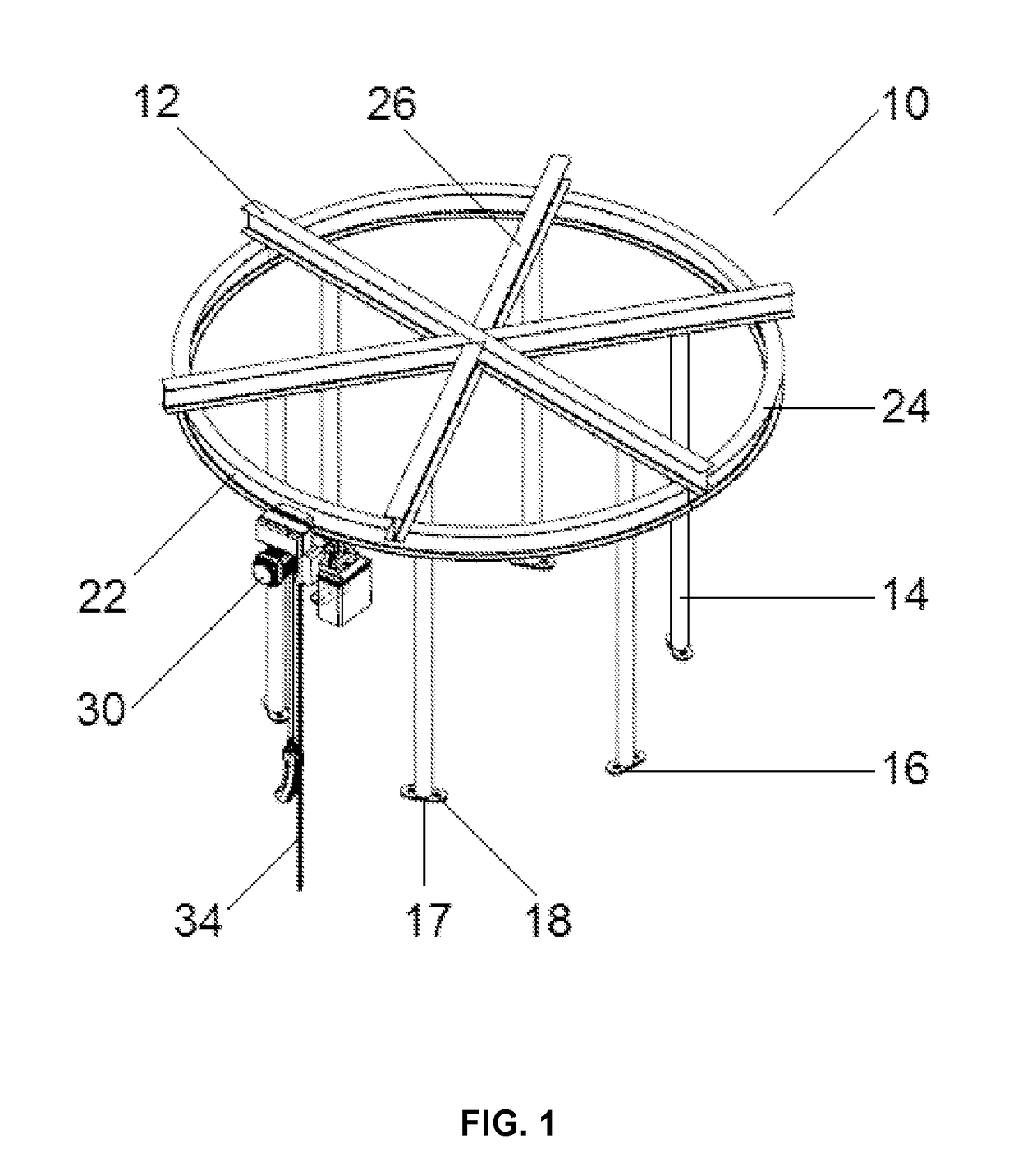 Cables lift system for vertical pre-stresing