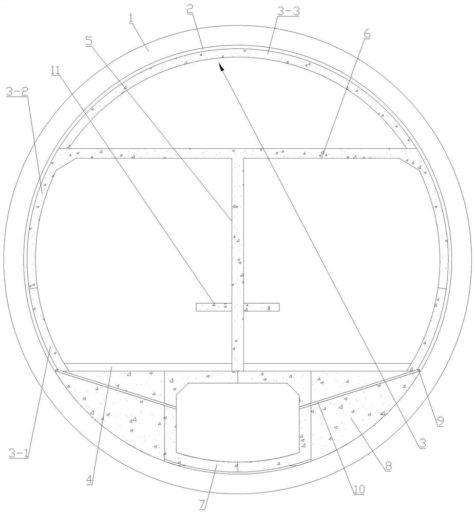 Isolation type double-lining shield tunnel construction structure and construction method