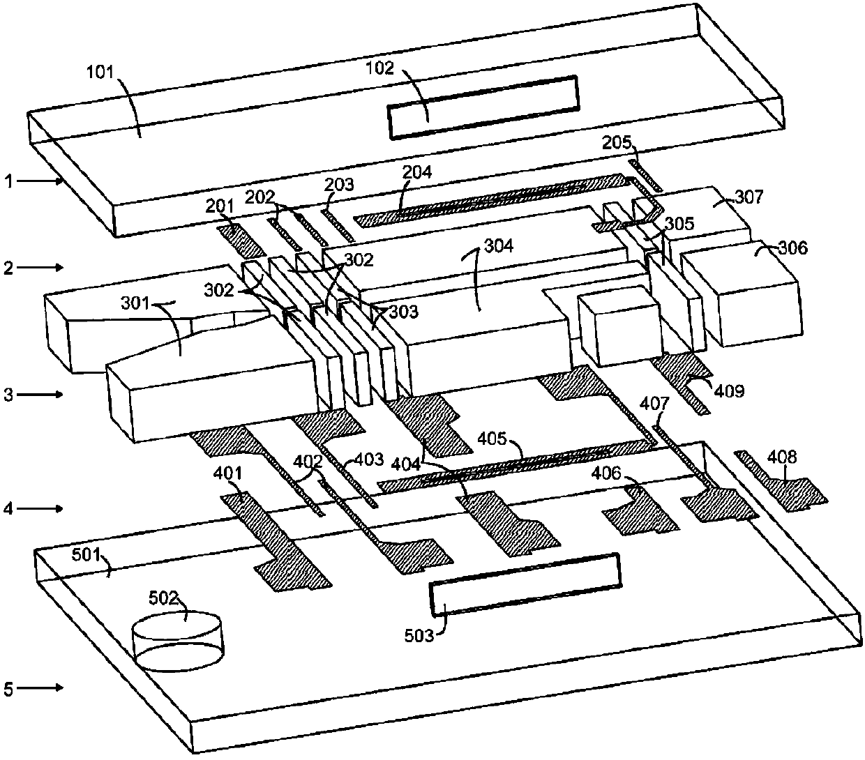 A kind of rectangular ion trap with multilayer structure based on mems technology and its preparation method