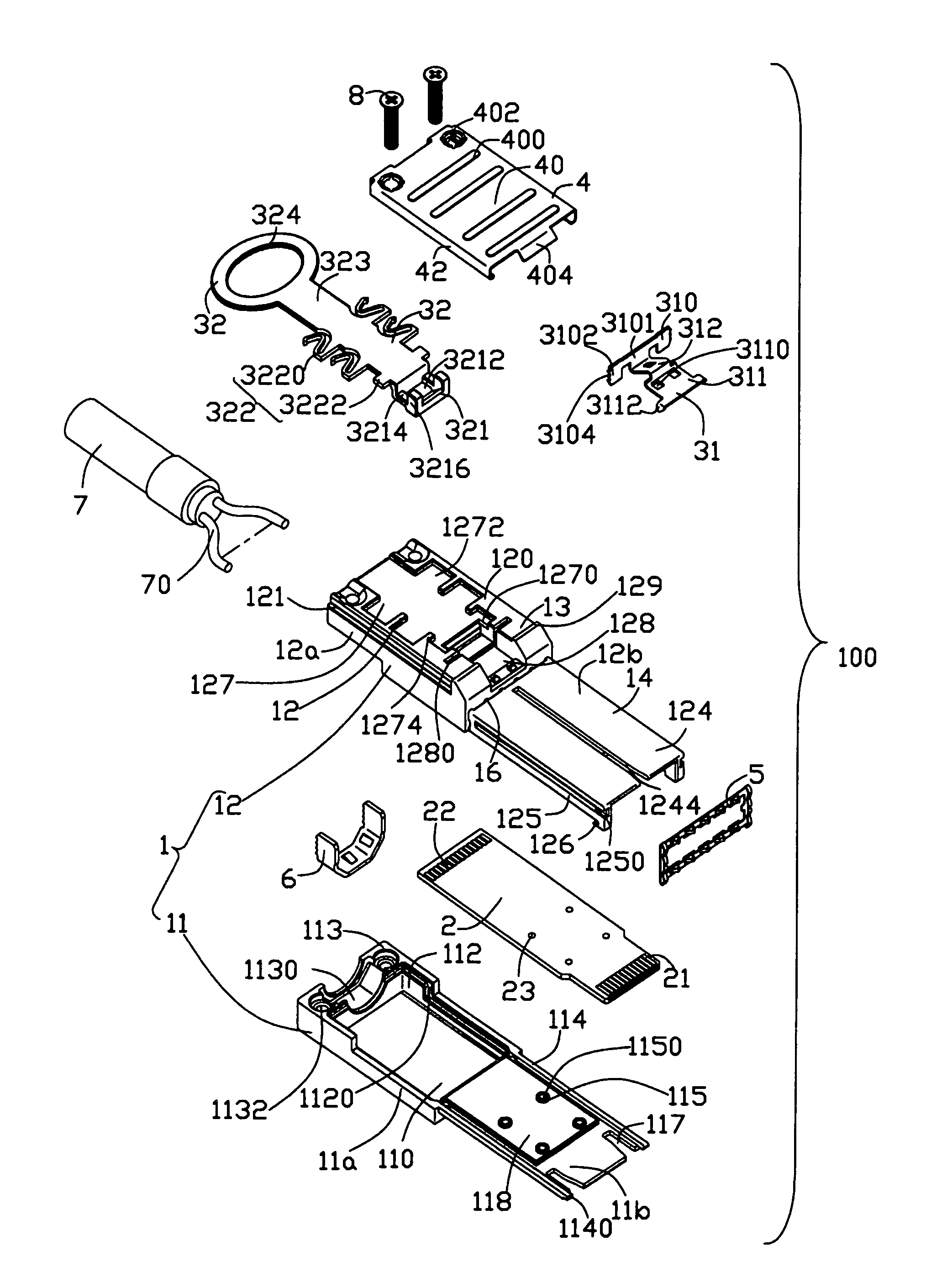 Cable connector assembly with latching mechanism