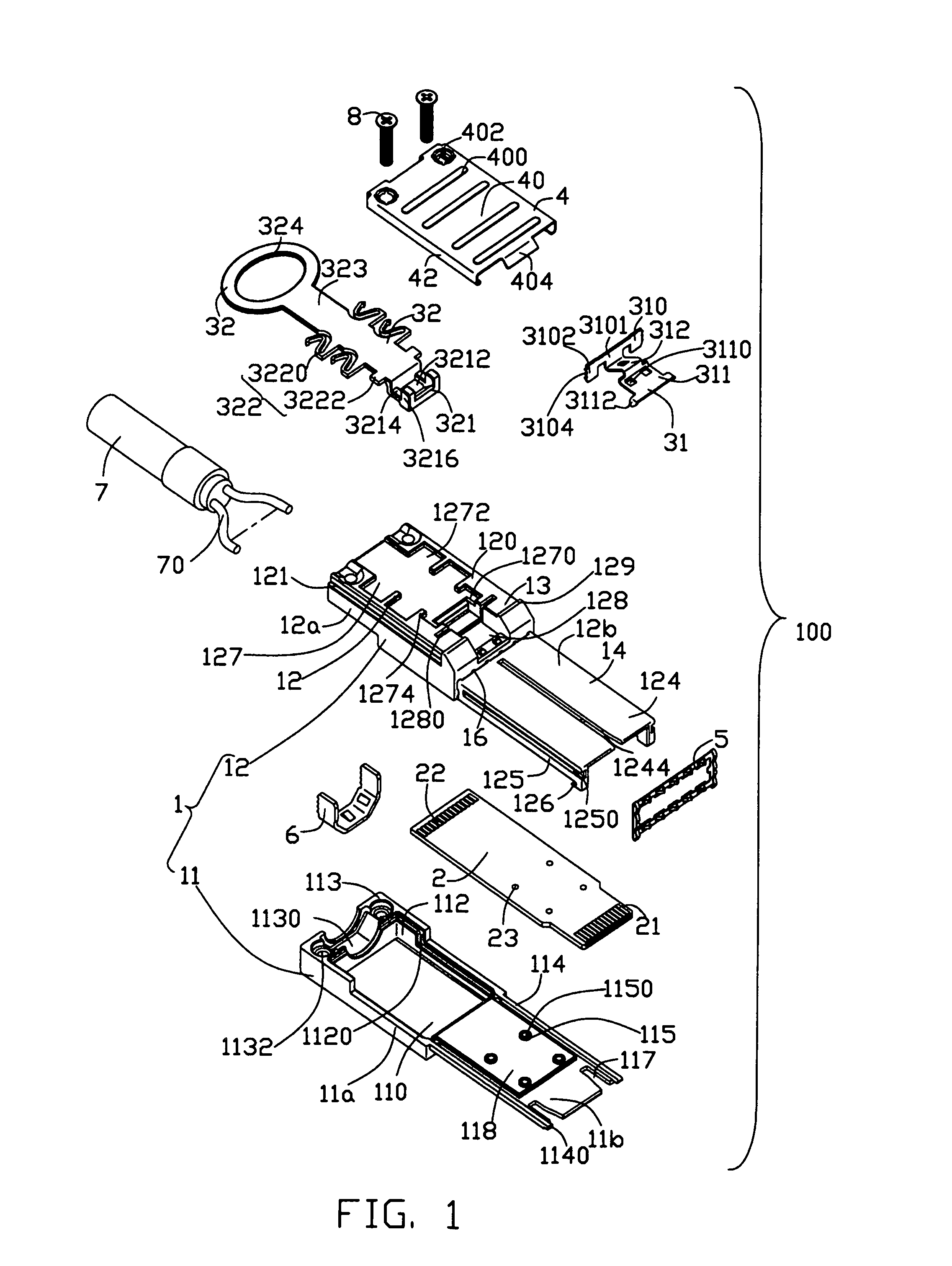 Cable connector assembly with latching mechanism