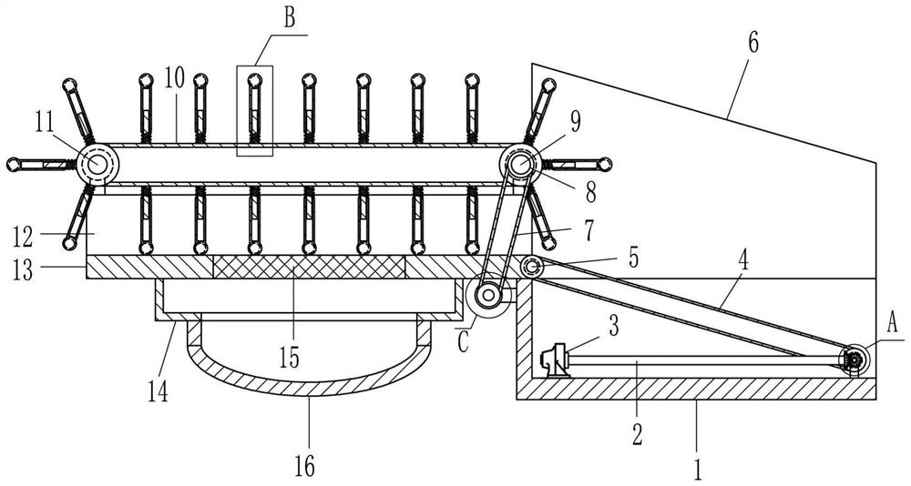 A high-efficiency anti-clogging scraper conveyor