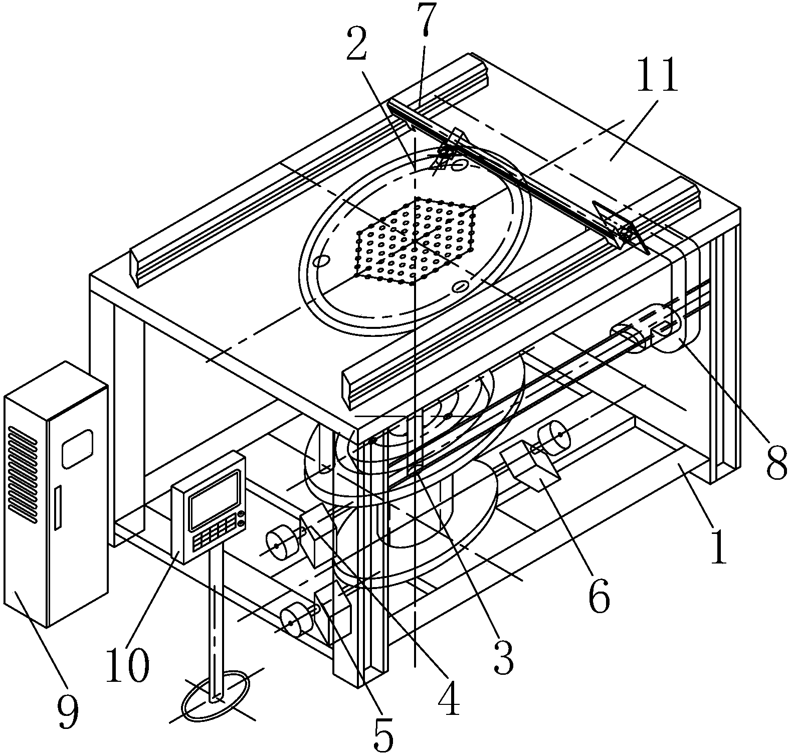 Carbon fiber three-dimensional fabric knitting machine