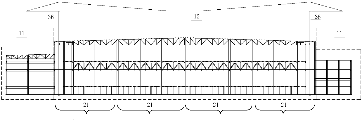 Echelon mounting method of oversized plane multi-layer steel truss electronic workshop steel structure