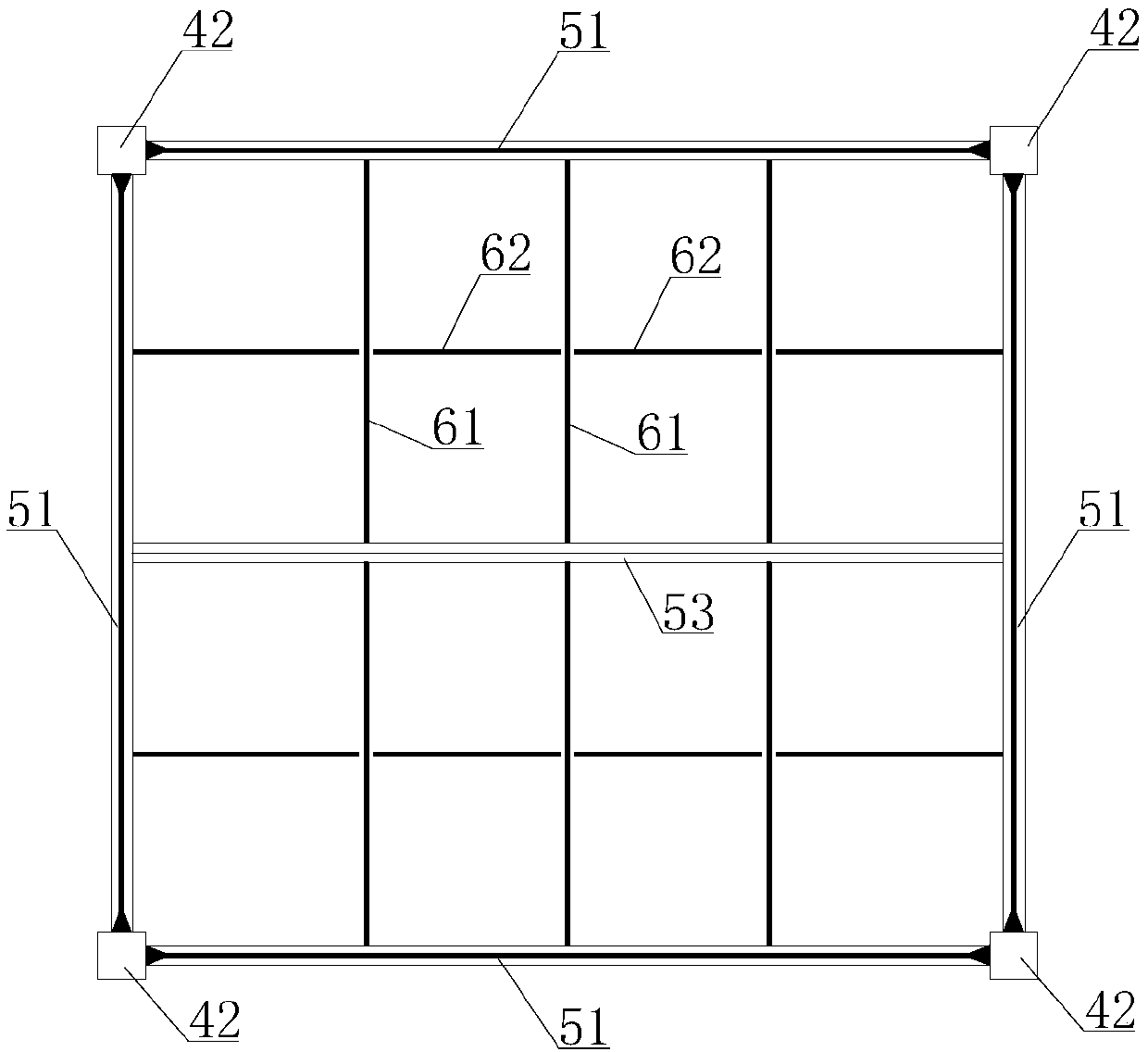 Echelon mounting method of oversized plane multi-layer steel truss electronic workshop steel structure