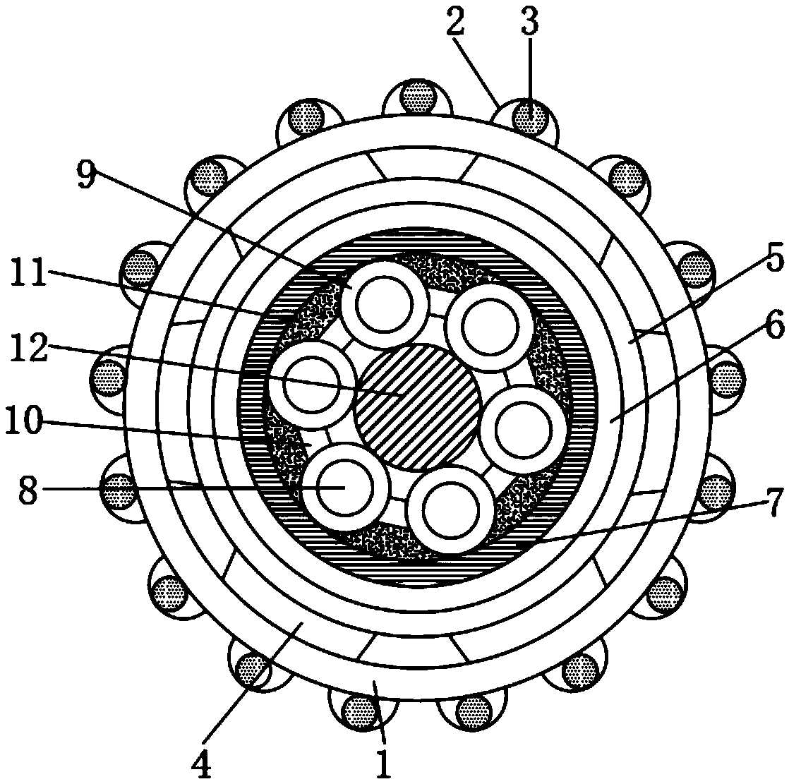 Flame-retardant and fire-proof power cable