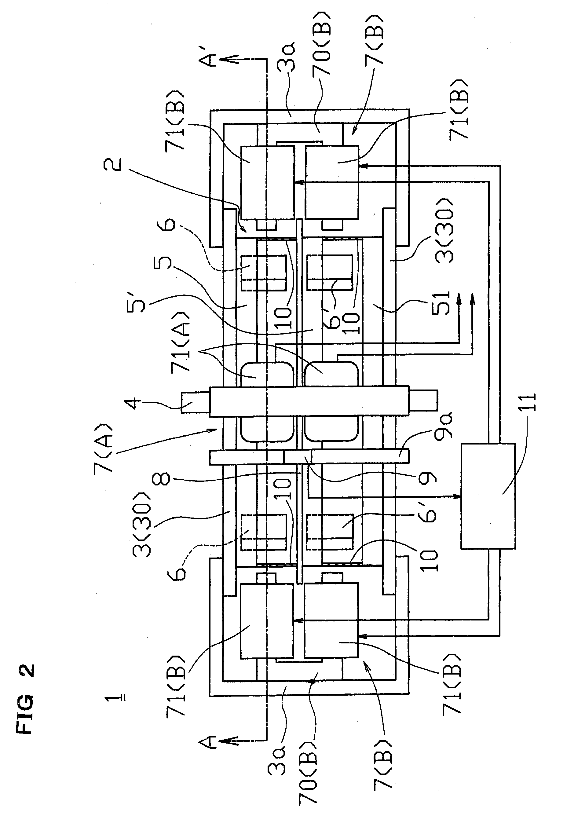 Unidirectionally-energized brushless DC motor including AC voltage output winding and motor system