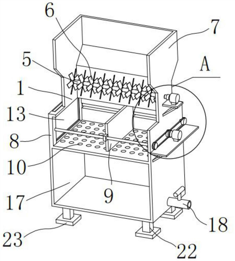 A green and environment-friendly rural ditch sewage purification treatment device