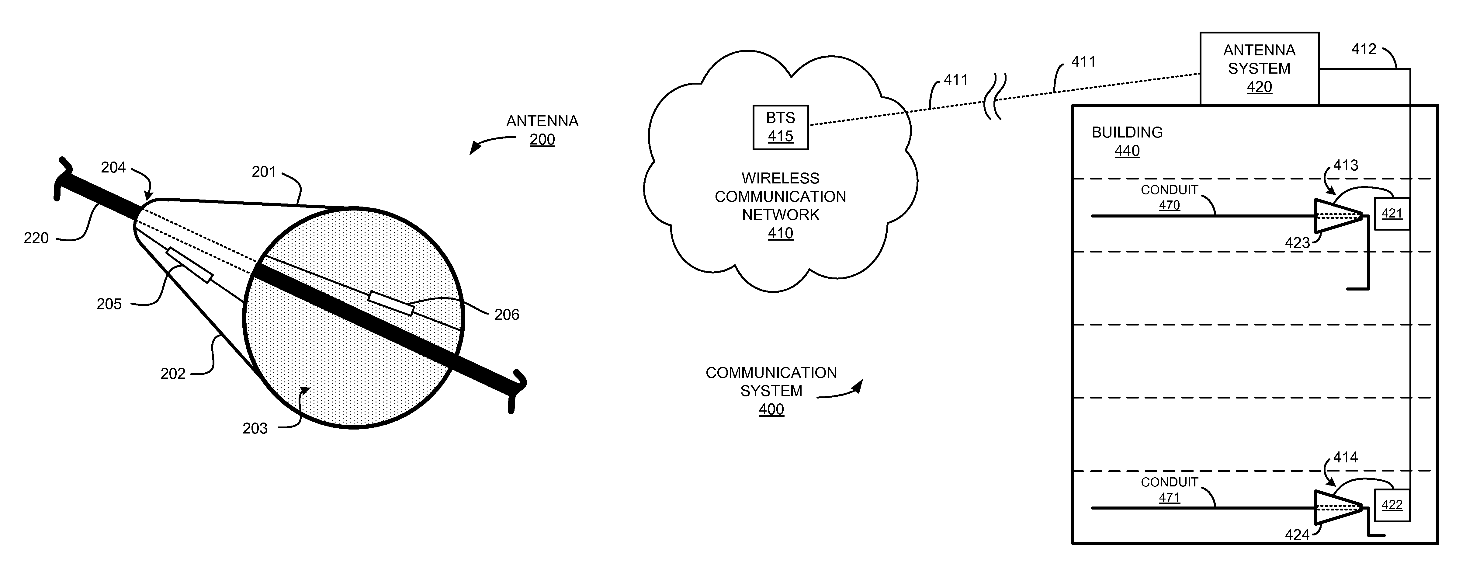 Surface wave antenna mountable on existing conductive structures