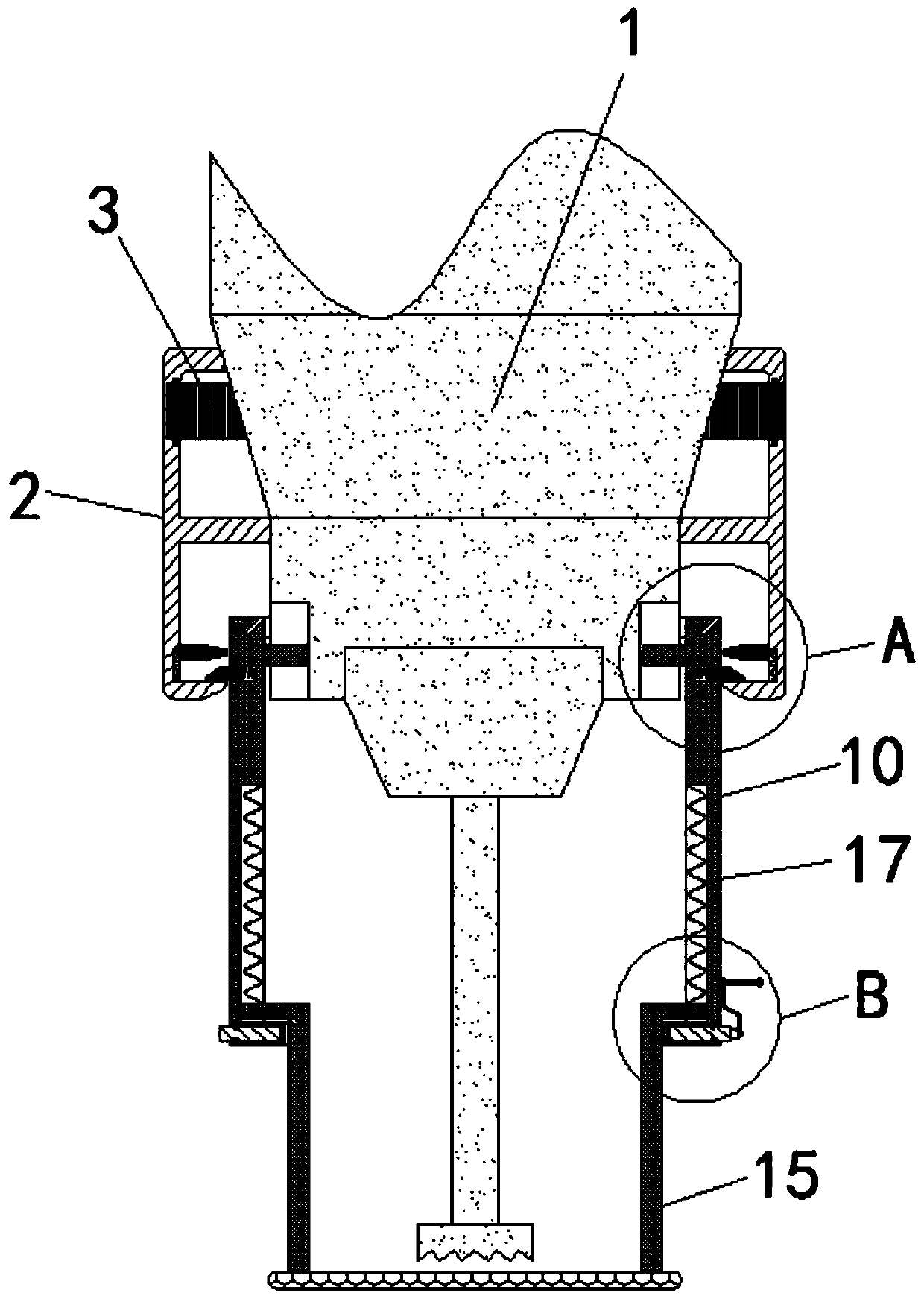 Environment-friendly tenoning hole device for whole wood household processing