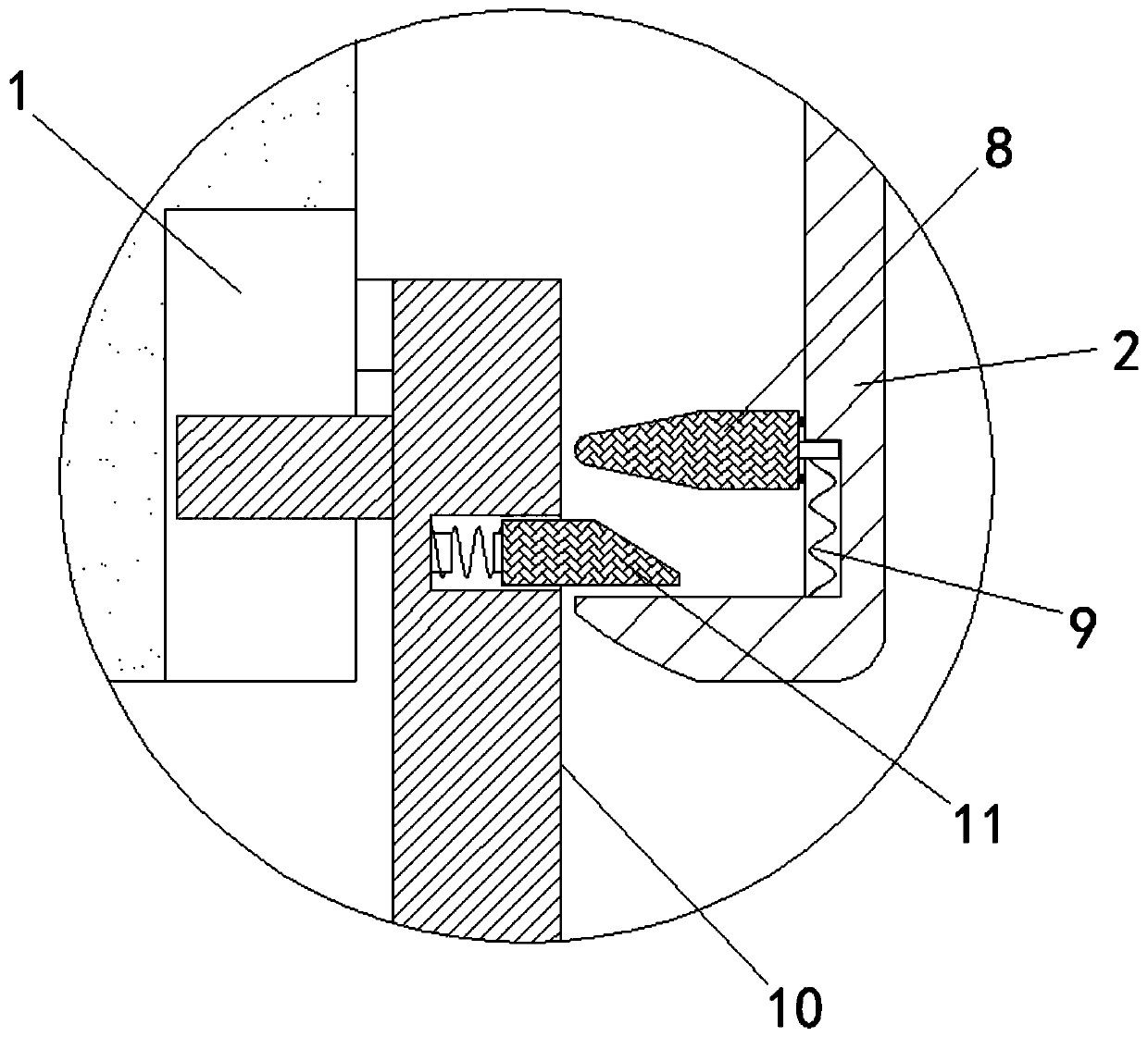 Environment-friendly tenoning hole device for whole wood household processing