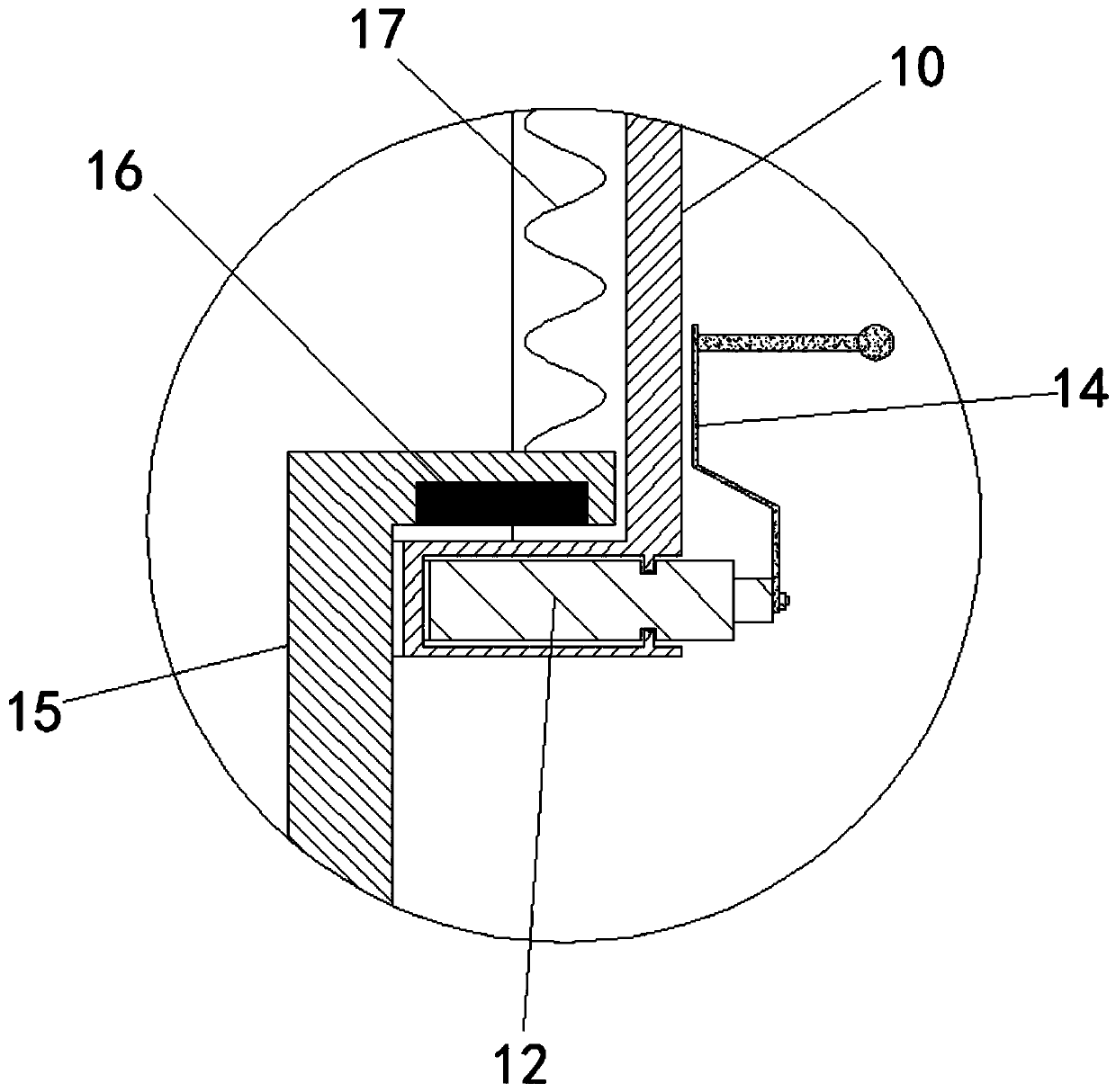 Environment-friendly tenoning hole device for whole wood household processing