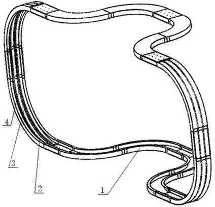 Flexible invisible rack track system and method for track logistics vehicle