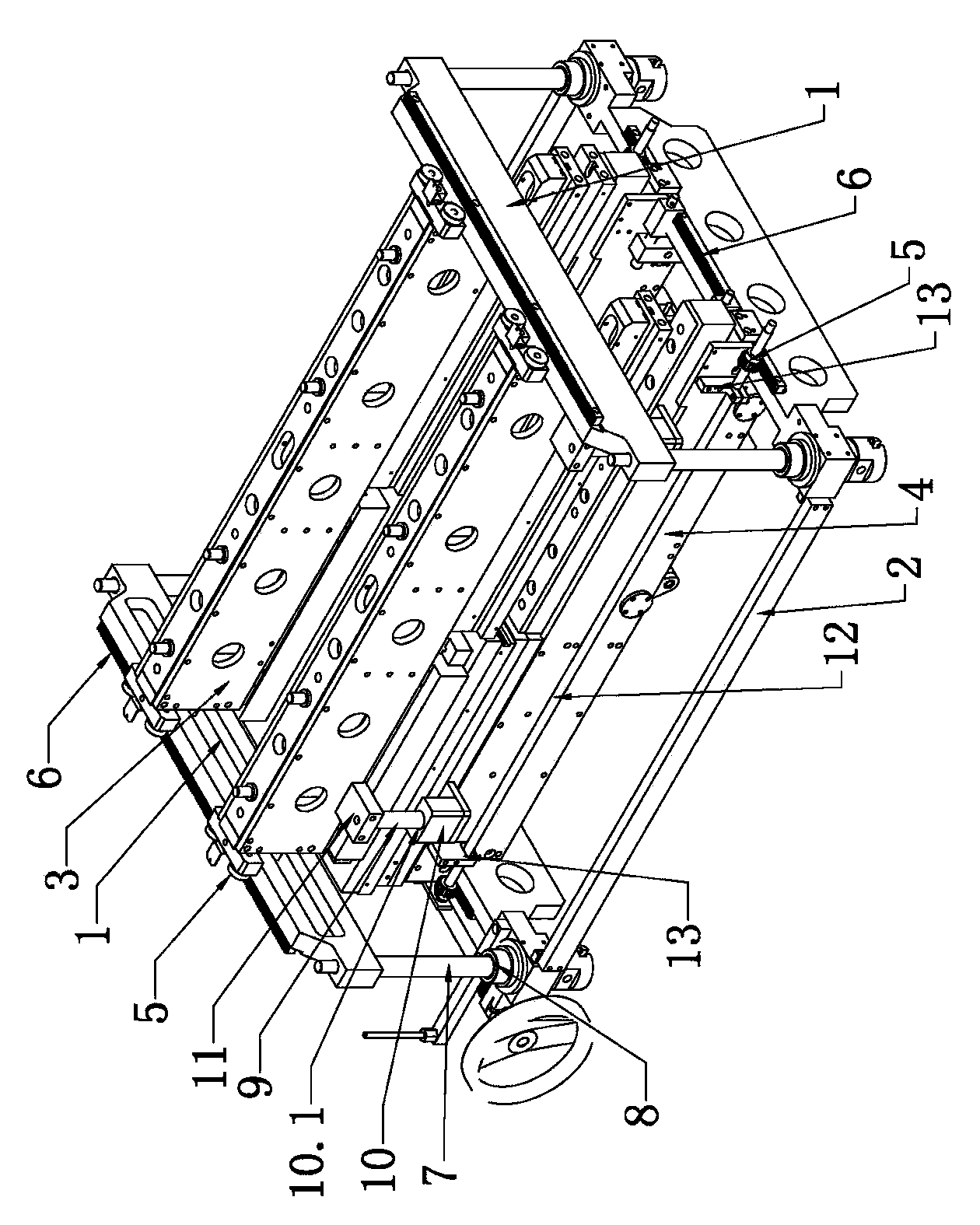 Bag making machine longitudinal sealing device with integrated movable and static hot press plates