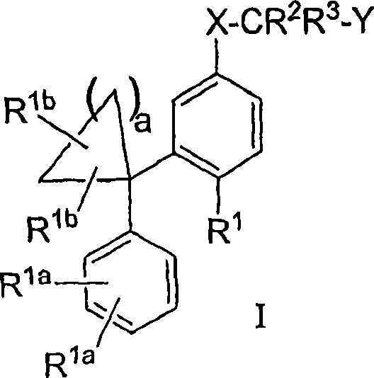 Diphenyl substituted cycloalkanes, compositions containing such compounds and methods of use