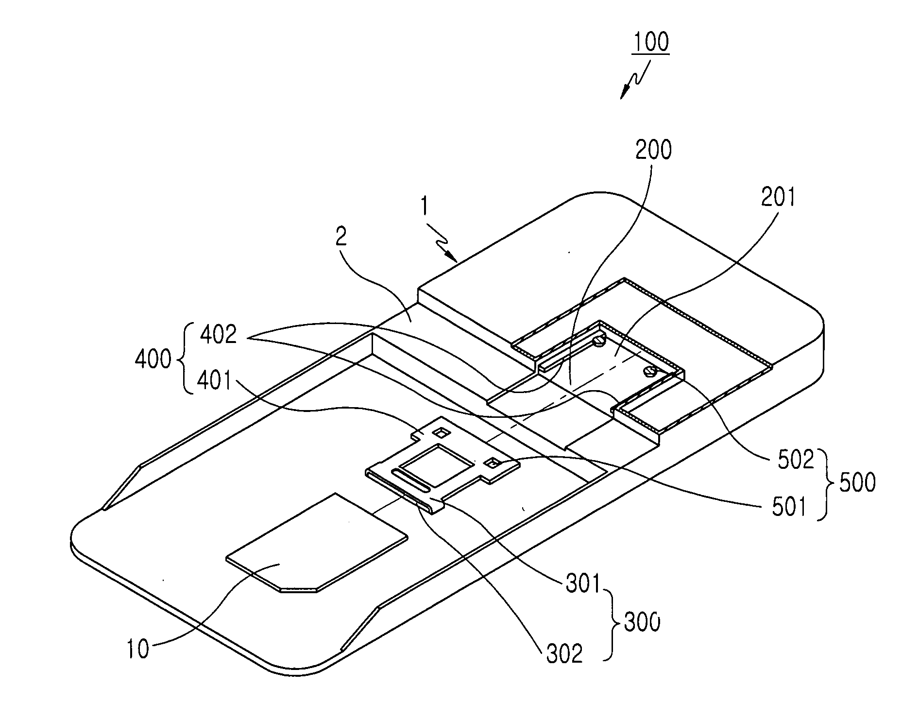 SIM card attachment/detachment guiding apparatus for a portable terminal