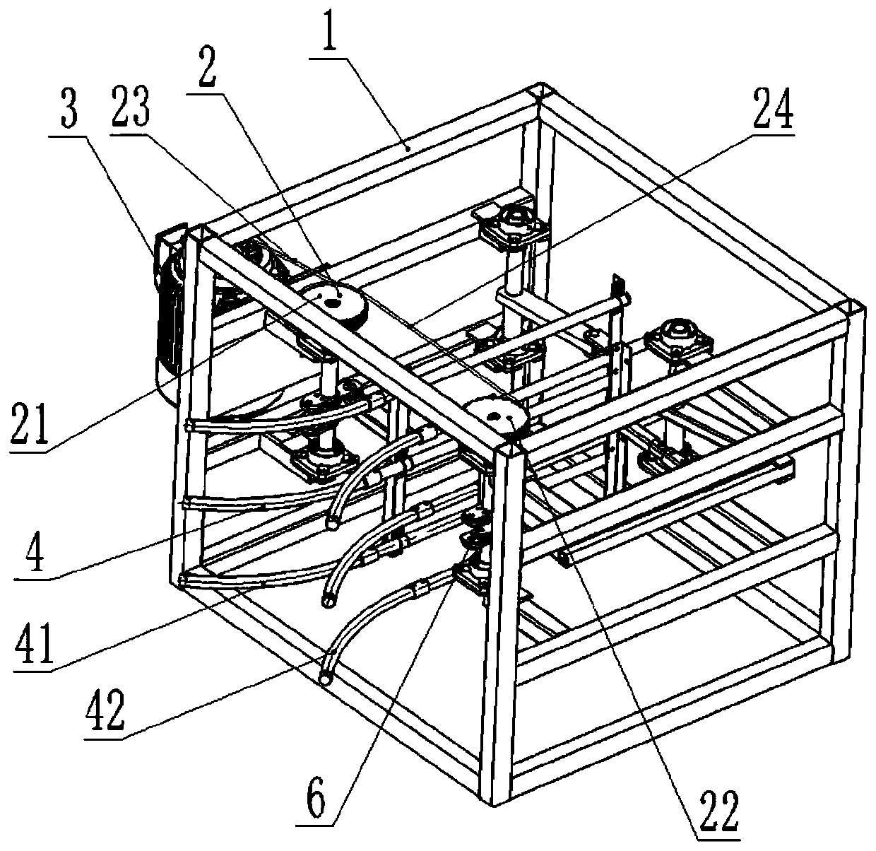 Crankshaft type wine brewing grape vibration threshing device