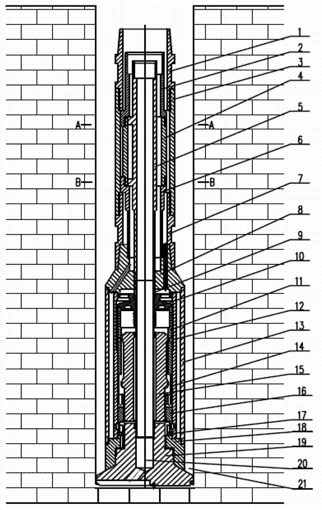 Mud retaining wall and air down-the-hole hammer drilling tool and drilling technology