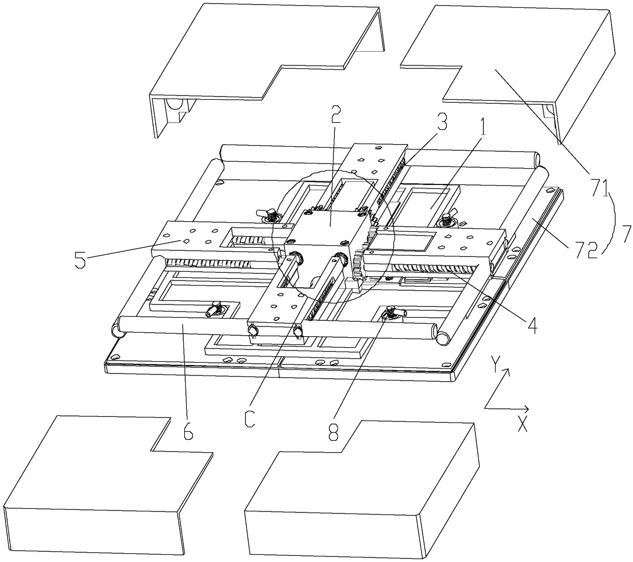 Lead screw sucker moving mechanism and glass cleaning robot with moving mechanism