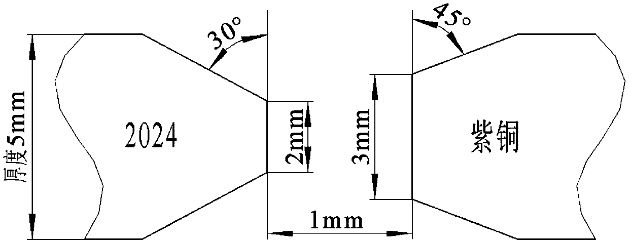 Welding method for aluminum and copper heterogeneous metal materials