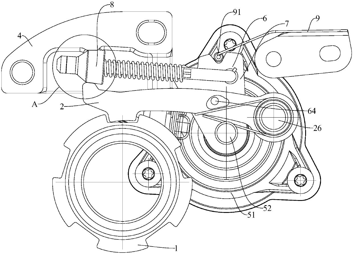 P-gear parking mechanism and car