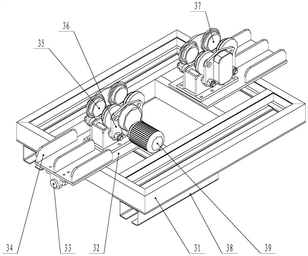 The automatic coordination device of the partial assembly line and the main assembly line of the loader cab