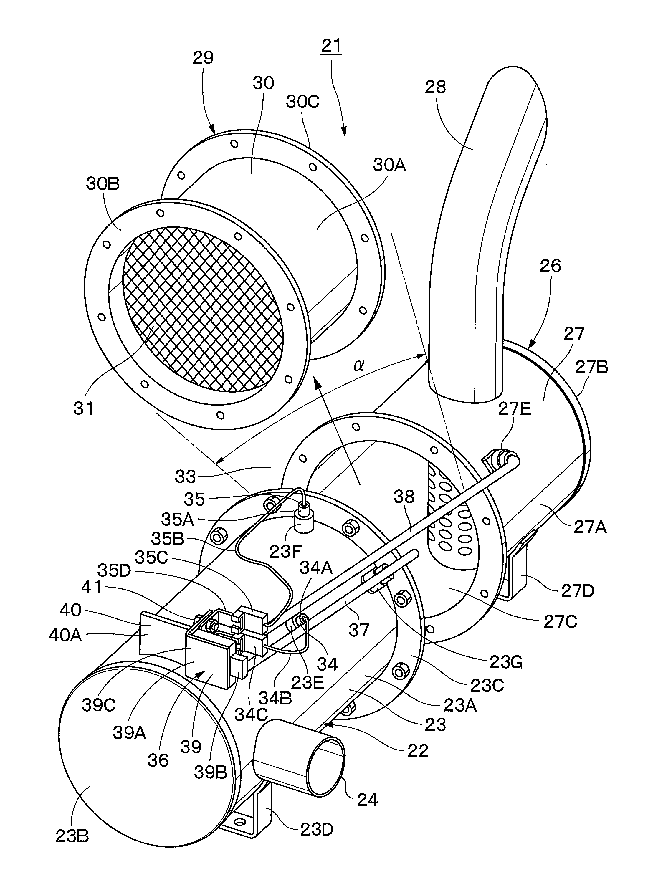 Exhaust gas purifying device