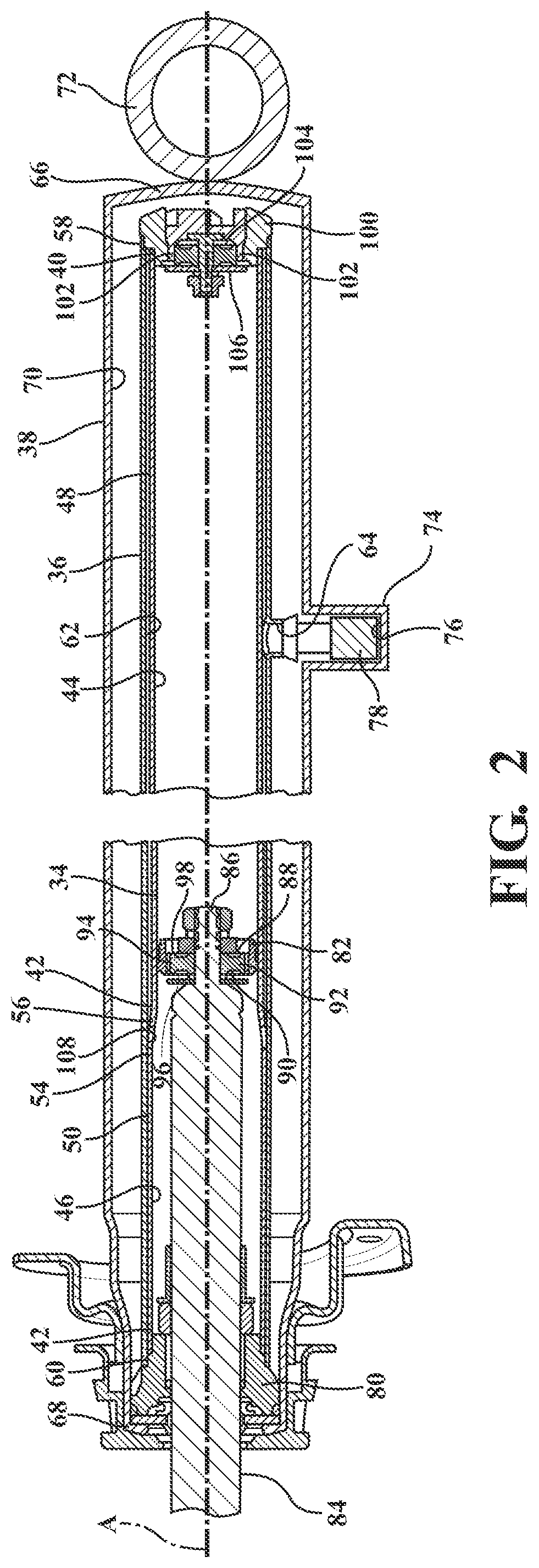 Damper assembly and a housing for the damper assembly