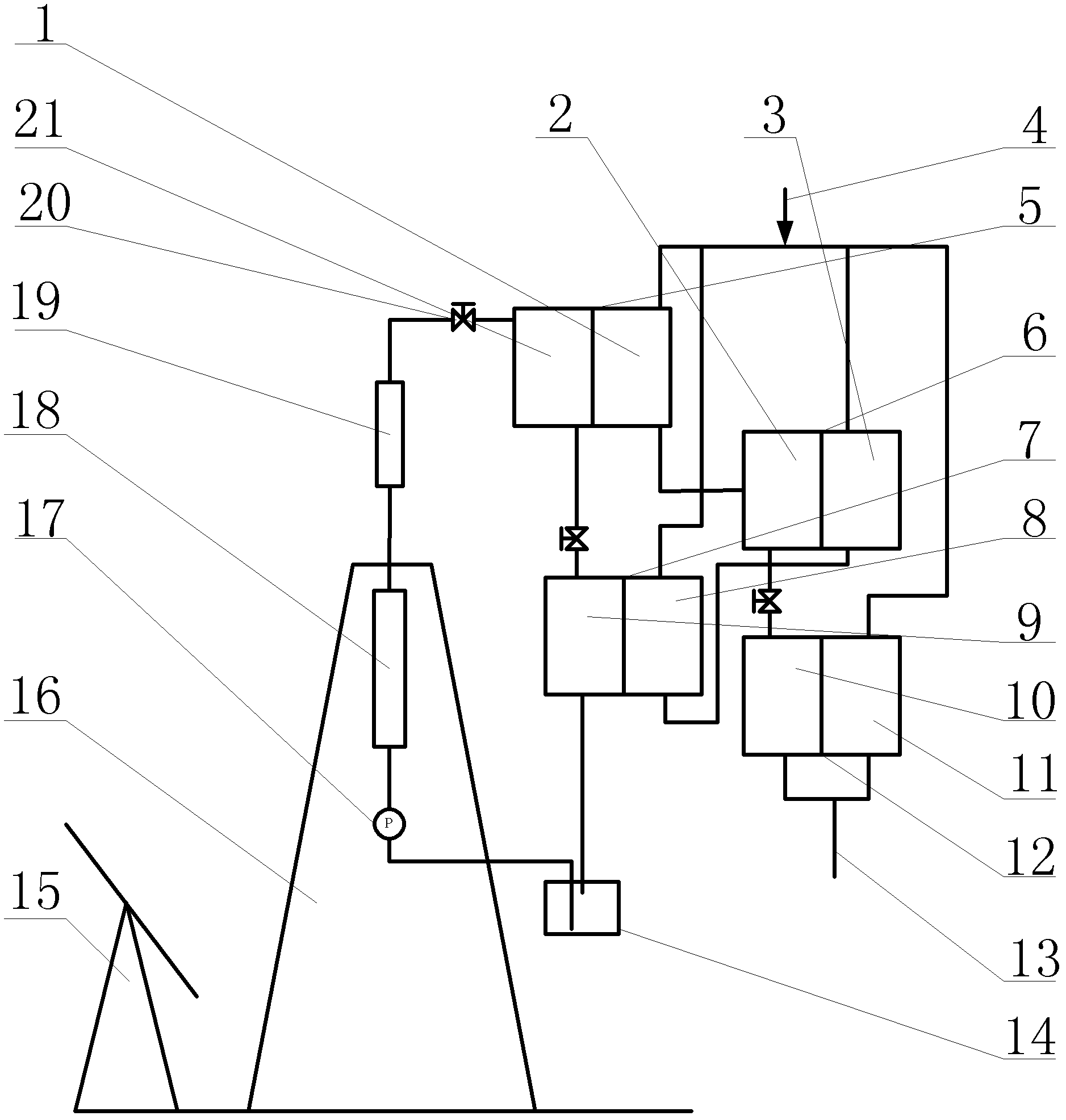 Solar energy heat energy multilevel power generation system