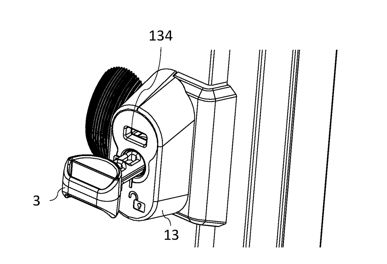 Locking bracket for locking a digital device into a casing