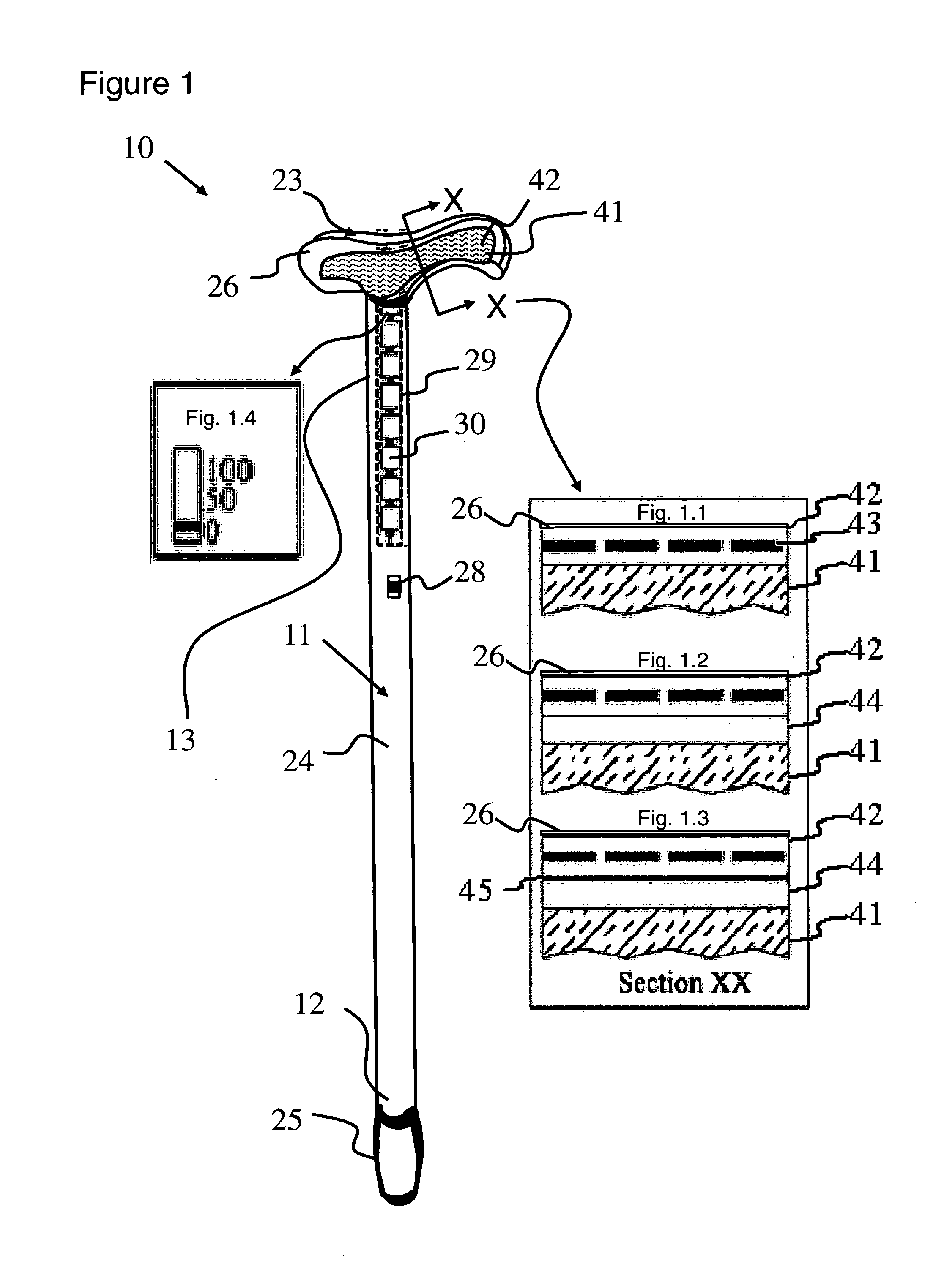 Heated handle construction